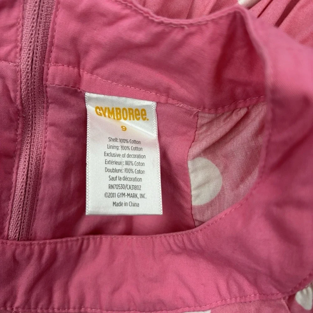 Vintage Gymboree‎ Pink Polka Dot Dress Size 9 (girls 8-10) Cotton Lined 2011